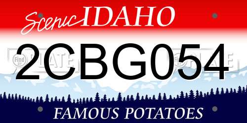 2CBG054 Idaho License Plate