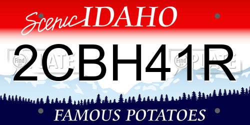 2CBH41R Idaho License Plate