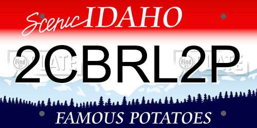 2CBRL2P Idaho License Plate