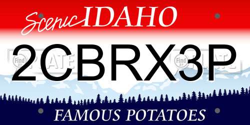 2CBRX3P Idaho License Plate