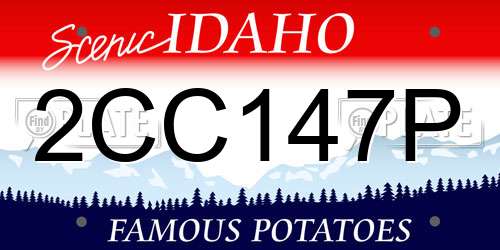 2CC147P Idaho License Plate