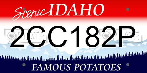 2CC182P Idaho License Plate