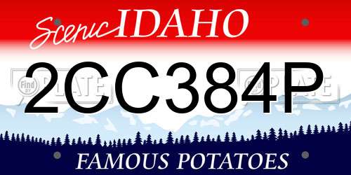 2CC384P Idaho License Plate