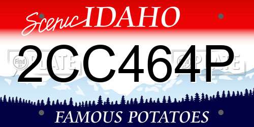 2CC464P Idaho License Plate