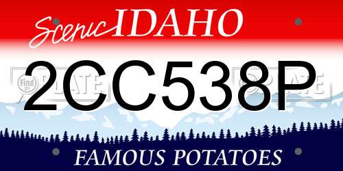 2CC538P Idaho License Plate