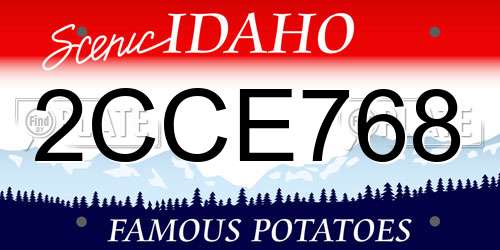 2CCE768 Idaho License Plate