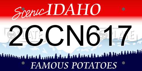 2CCN617 Idaho License Plate
