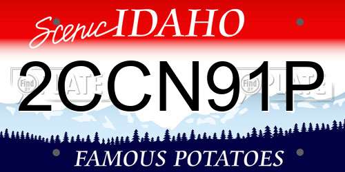 2CCN91P Idaho License Plate