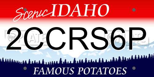 2CCRS6P Idaho License Plate