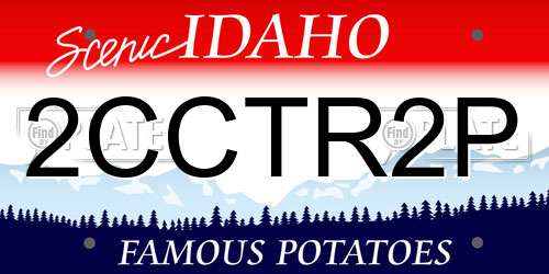 2CCTR2P Idaho License Plate