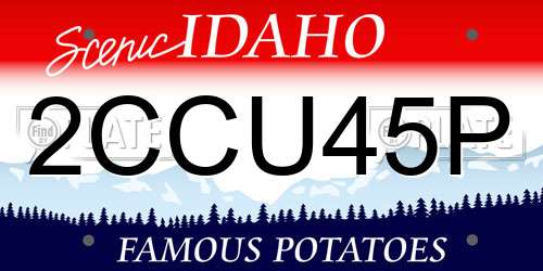 2CCU45P Idaho License Plate