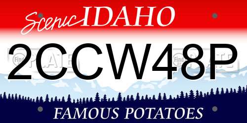 2CCW48P Idaho License Plate
