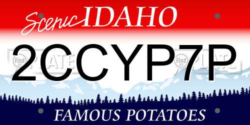 2CCYP7P Idaho License Plate