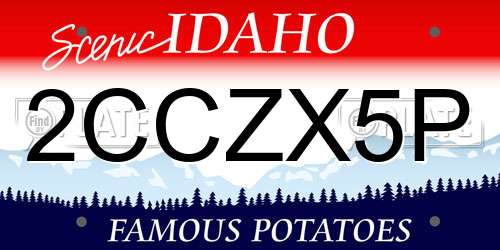 2CCZX5P Idaho License Plate