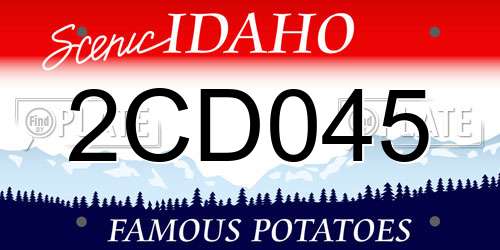 2CD045 Idaho License Plate
