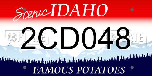 2CD048 Idaho License Plate