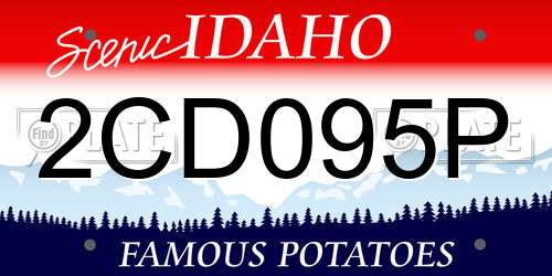 2CD095P Idaho License Plate