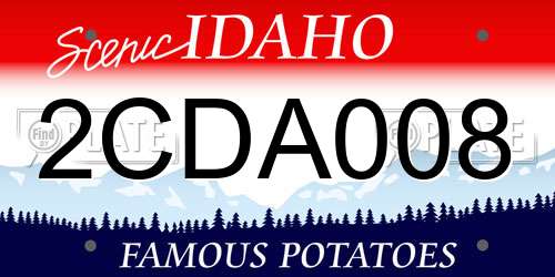2CDA008 Idaho License Plate
