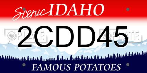 2CDD45 Idaho License Plate