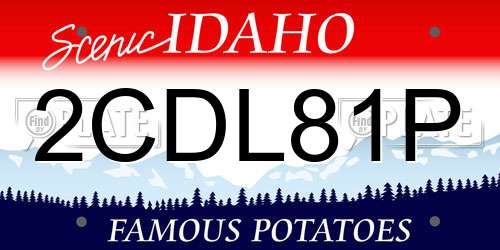 2CDL81P Idaho License Plate