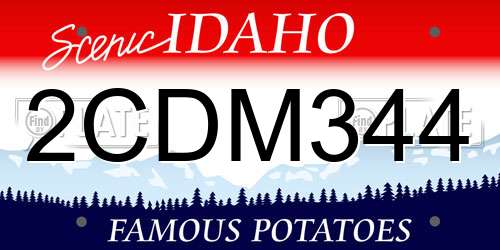 2CDM344 Idaho License Plate