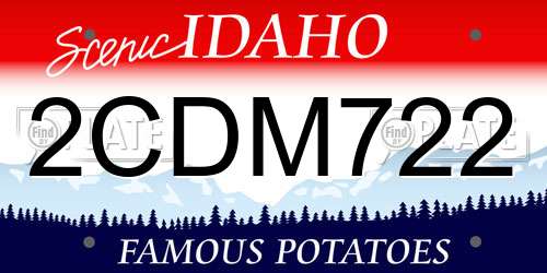 2CDM722 Idaho License Plate