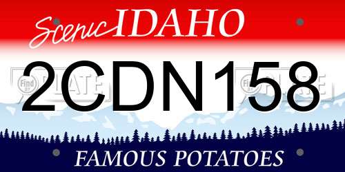 2CDN158 Idaho License Plate