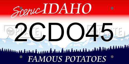 2CDO45 Idaho License Plate