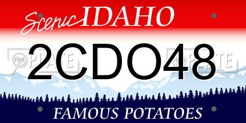 2CDO48 Idaho License Plate