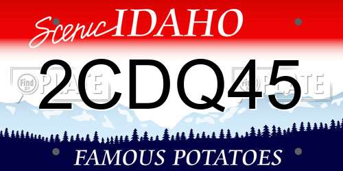 2CDQ45 Idaho License Plate