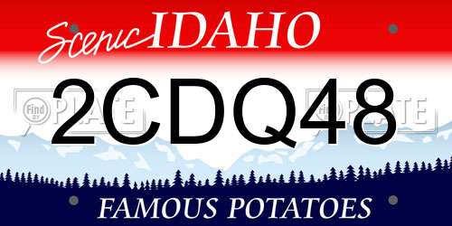2CDQ48 Idaho License Plate