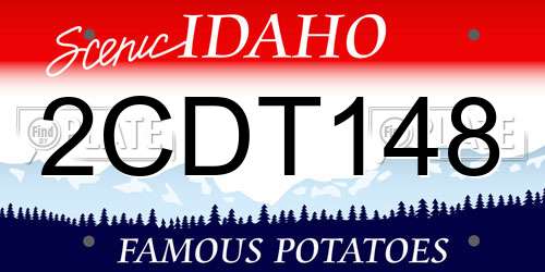 2CDT148 Idaho License Plate