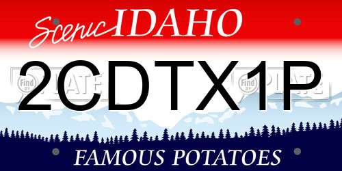 2CDTX1P Idaho License Plate