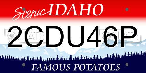 2CDU46P Idaho License Plate