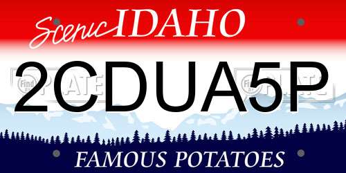 2CDUA5P Idaho License Plate