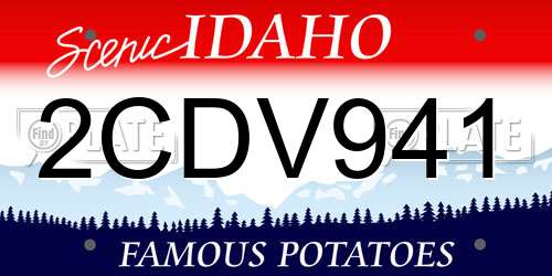 2CDV941 Idaho License Plate