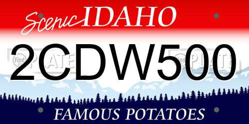 2CDW500 Idaho License Plate