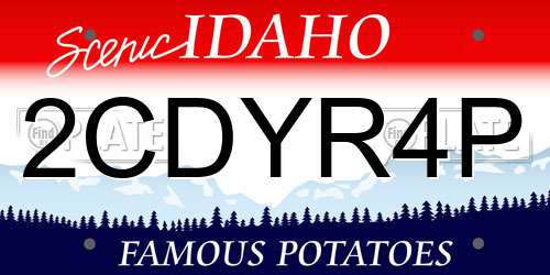 2CDYR4P Idaho License Plate