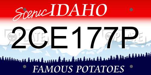 2CE177P Idaho License Plate