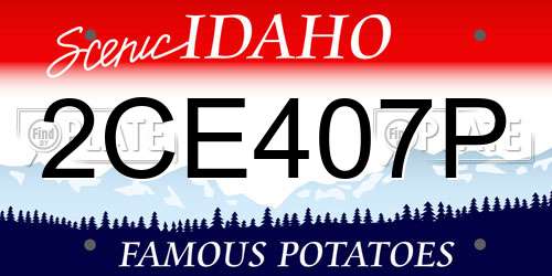 2CE407P Idaho License Plate