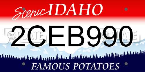 2CEB990 Idaho License Plate