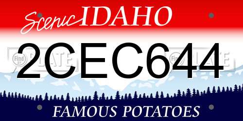 2CEC644 Idaho License Plate