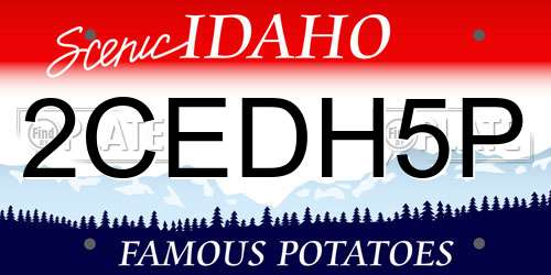 2CEDH5P Idaho License Plate