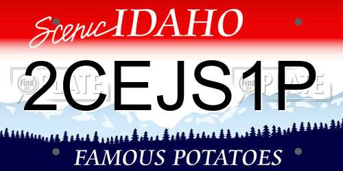 2CEJS1P Idaho License Plate