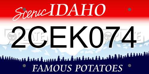 2CEK074 Idaho License Plate