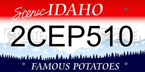 2CEP510 Idaho License Plate