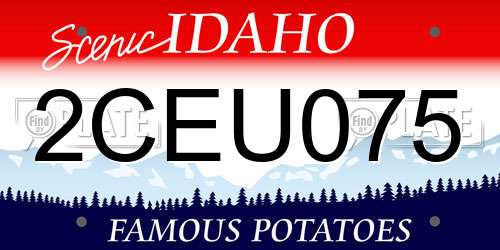 2CEU075 Idaho License Plate