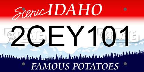 2CEY101 Idaho License Plate