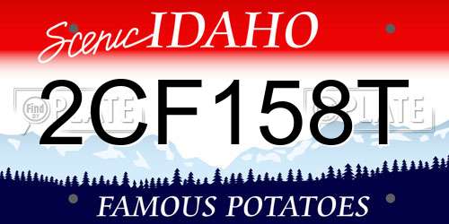 2CF158T Idaho License Plate