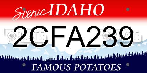 2CFA239 Idaho License Plate